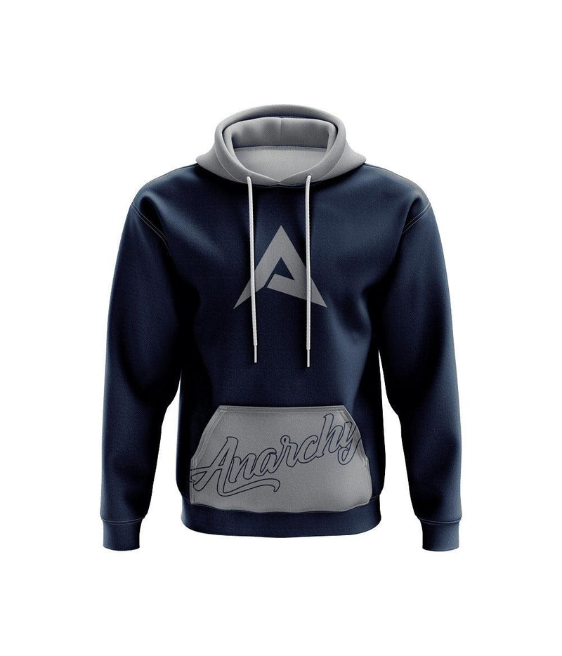 Anarchy Fleece Hoodie - Navy/Grey - Smash It Sports