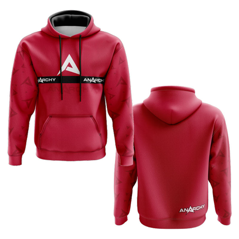 Anarchy Fleece Hoodie - Red/Black