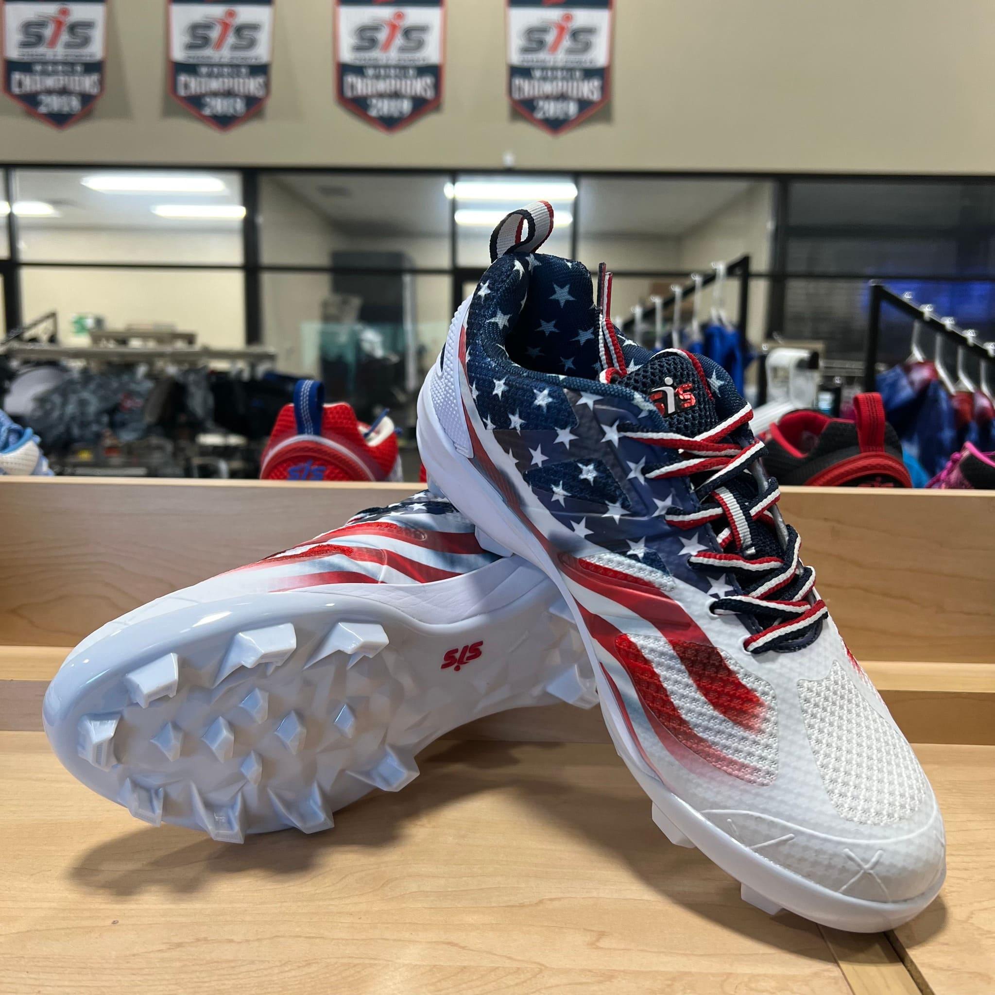 Smash It Sports X Lite Molded Cleat - USA White - Smash It Sports