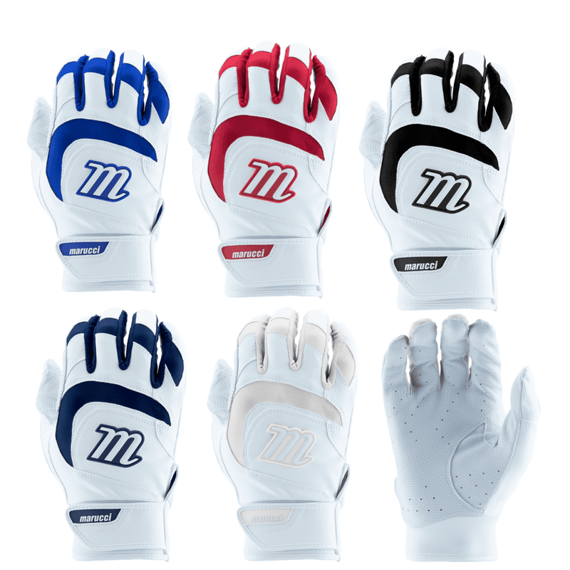 MARUCCI Luxe Adult Batting Glove, White/White, Adult Large