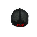 Miken Hat by Pacific (404M) ALL BLACK/ RED SCRIPT - Smash It Sports