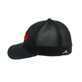 Miken Hat by Pacific (404M) ALL BLACK/ RED SCRIPT - Smash It Sports