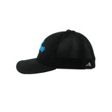 Miken Hat by Pacific (404M) All Black/Electric Blue Script - Smash It Sports