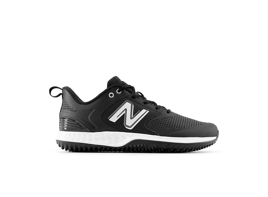 New Balance Men's Fresh Foam 3000 V6 Turf Baseball Shoes - Black with White - T3000SK6 - Smash It Sports