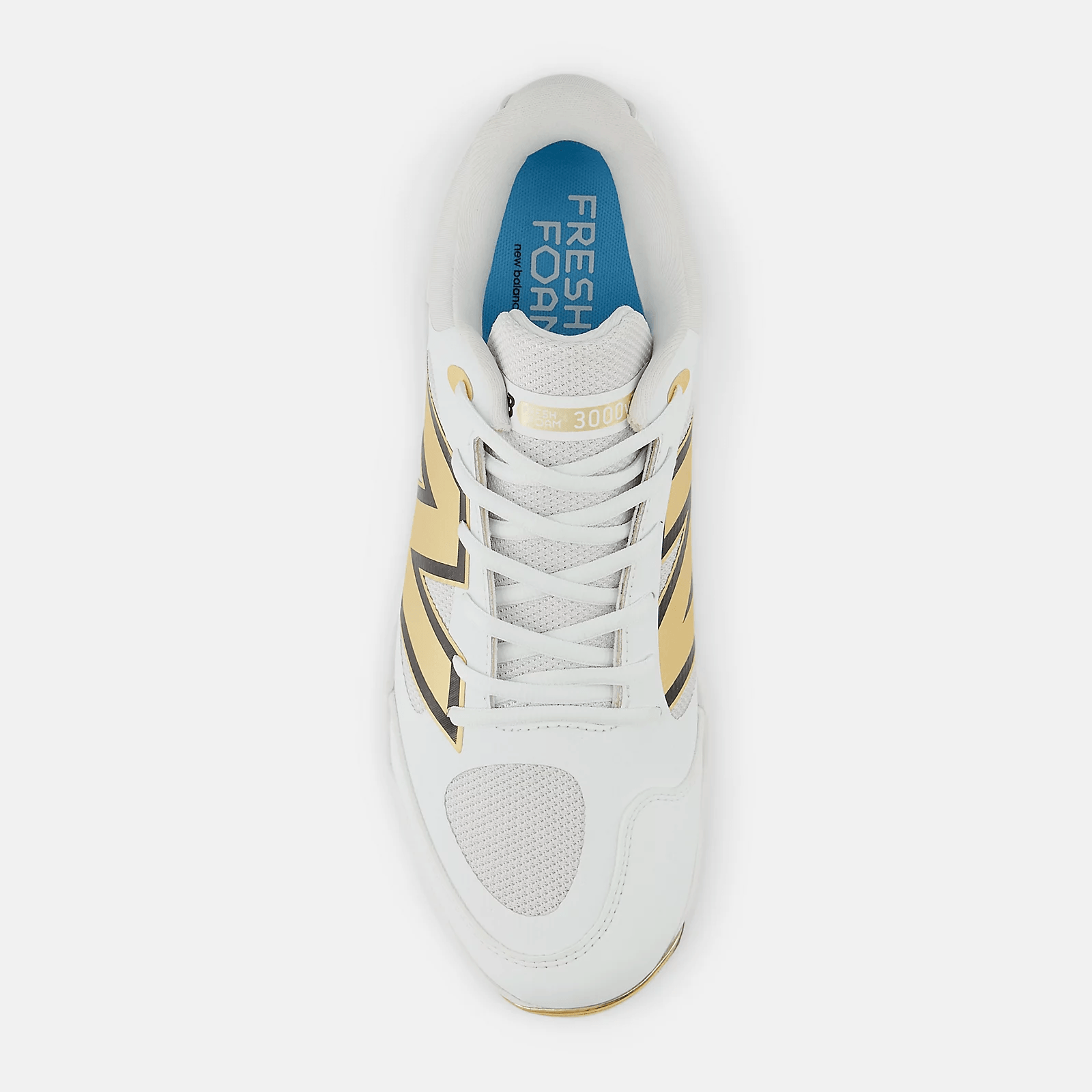 New Balance Men's Fresh Foam 3000 v7 Molded Baseball Cleats - White/Gold - PL3000L7 - Smash It Sports