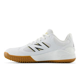 New Balance Men's Fresh Foam 3000 v7 Turf Baseball Shoes - White/Gum - T3000TW7 - Smash It Sports