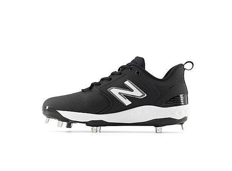 New Balance Men's Fresh Foam X 3000 V6 Metal Baseball Cleats - Black with White - L3000BK6 - Smash It Sports