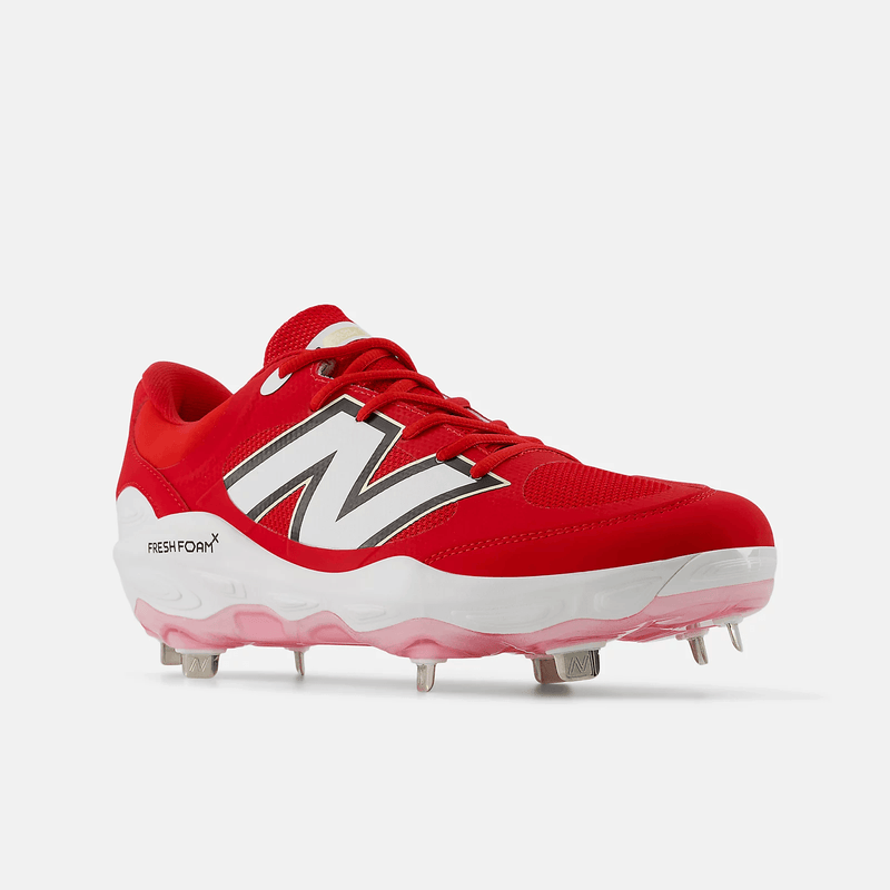 New Balance Men's Fresh Foam X 3000 v7 Metal Baseball Cleats - Red - L3000TR7 - Smash It Sports
