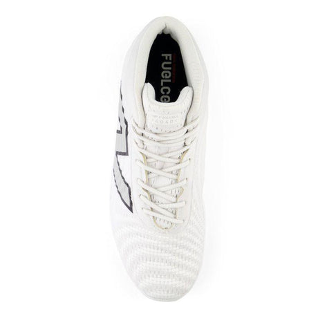 New Balance Men's FuelCell 4040 V7 Mid-Molded Baseball Cleats - White / Raincloud - PM4040W7 - Smash It Sports