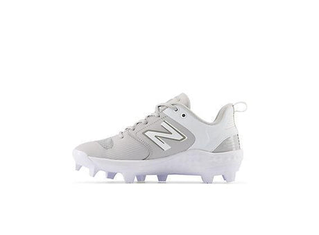 New Balance Women's Fresh Foam Velo V3 Molded Softball Cleats - Grey with White - SPVELOG3 - Smash It Sports