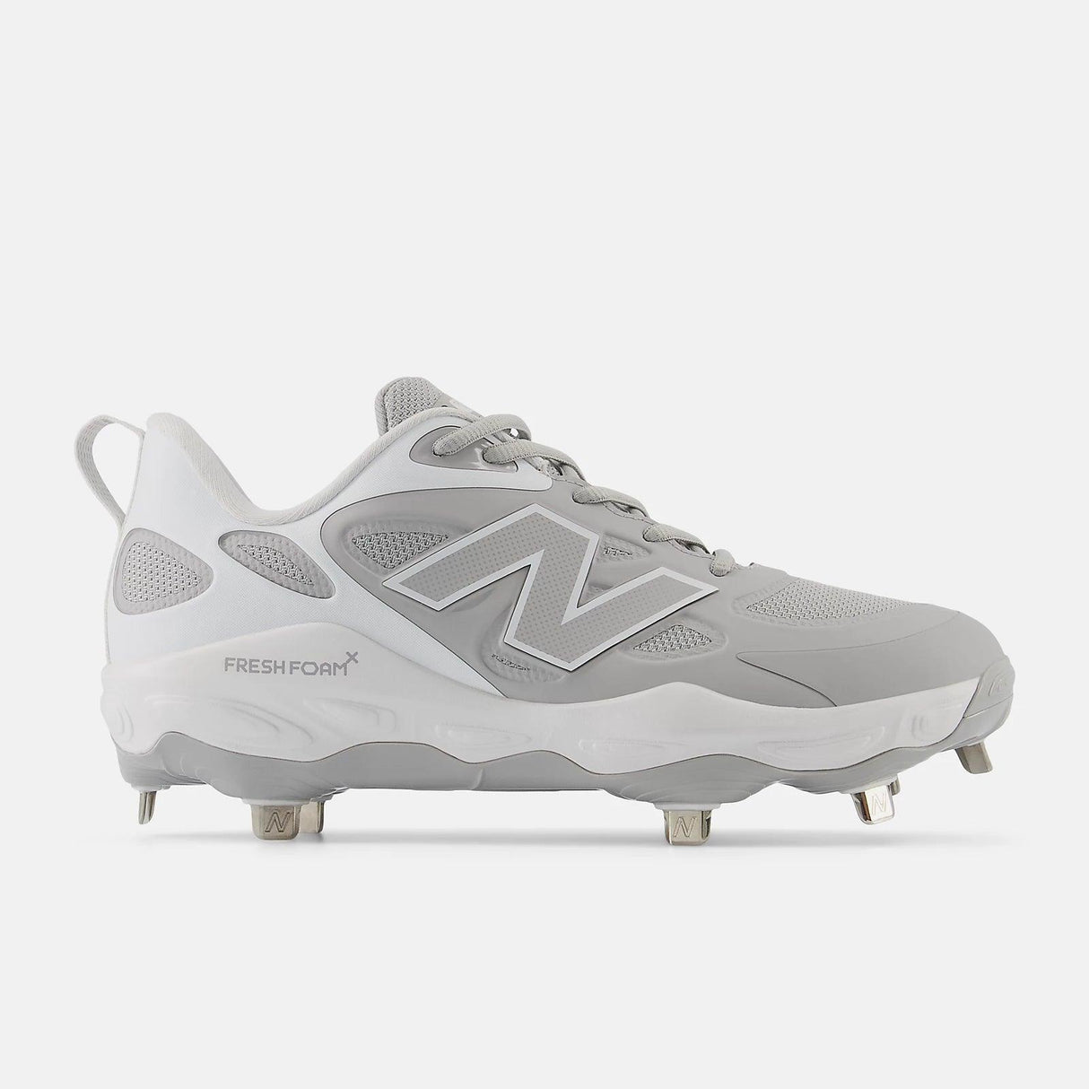 New Balance Women's Fresh Foam X Velo v4 Metal Fastpitch Softball Cleats - Grey SMVELOG4 - Smash It Sports