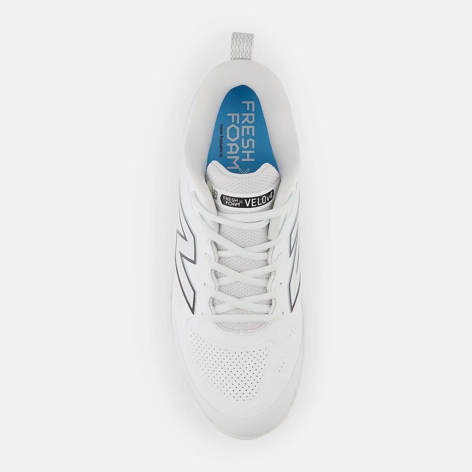 New Balance Women's Fresh Foam X Velo v4 Metal Fastpitch Softball Cleats - Synthetic White SMVELOS4 - Smash It Sports