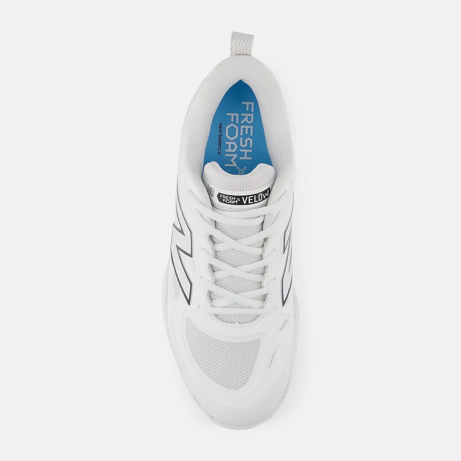 New Balance Women's Fresh Foam X Velo v4 Metal Fastpitch Softball Cleats - White SMVELOW4 - Smash It Sports