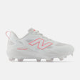 New Balance Women's Fresh Foam X Velo v4 Molded Softball Cleats - White with Ultra Pink SPVELOM4 - Smash It Sports