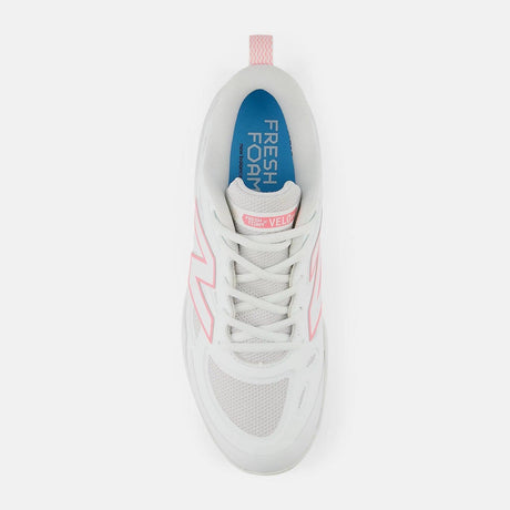 New Balance Women's Fresh Foam X Velo v4 Molded Softball Cleats - White with Ultra Pink SPVELOM4 - Smash It Sports