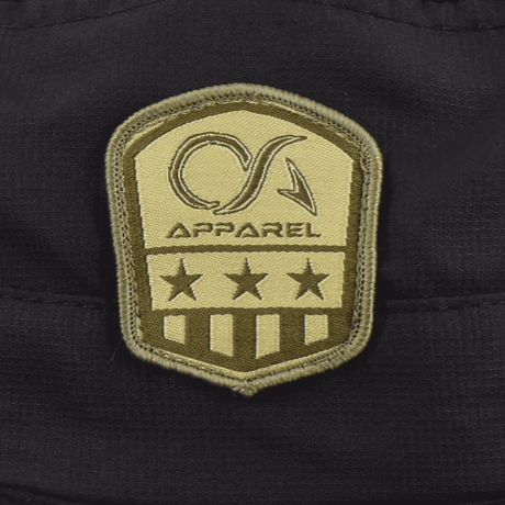 OA Apparel Bucket Hat Black with Army Patch - Smash It Sports