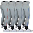 Original Dirty Mids - Piped Collection Baseball Pants (Grey) - Smash It Sports
