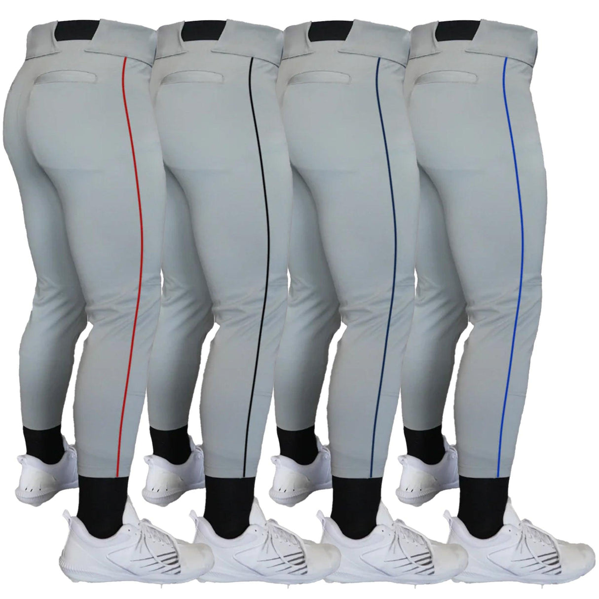 Original Dirty Mids - Piped Collection Baseball Pants (Grey) - Smash It Sports
