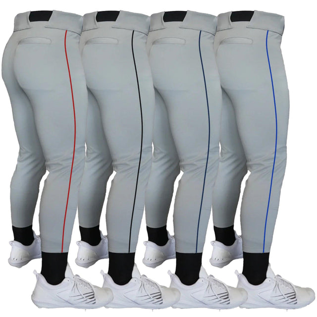 Original Dirty Mids - Piped Collection Baseball Pants (Grey) - Smash It Sports