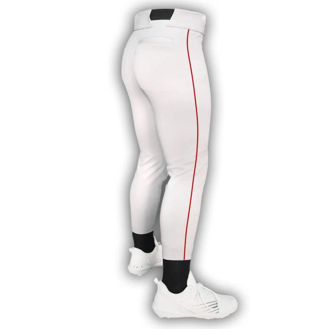 Original Dirty Mids - Piped Collection Baseball Pants (White) - Smash It Sports