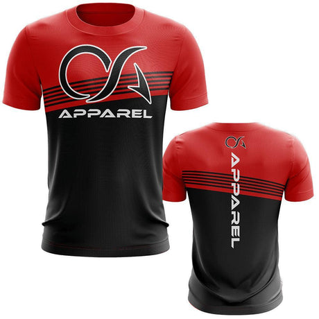 Overcome Average EVO-Tech™ Short Sleeve Shirt - Black/Red - Smash It Sports
