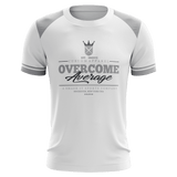Overcome Average Short Sleeve Shirt - Emblem (White/Grey) - Smash It Sports