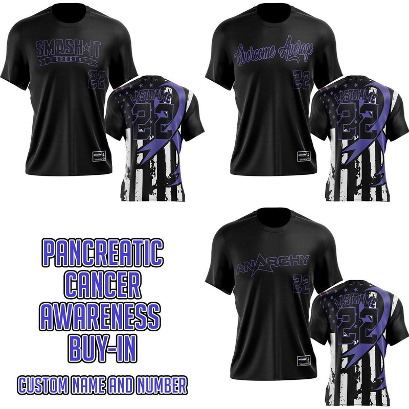 Pancreatic Cancer Awareness - Short Sleeve Jersey (Customized Buy-In) - Smash It Sports