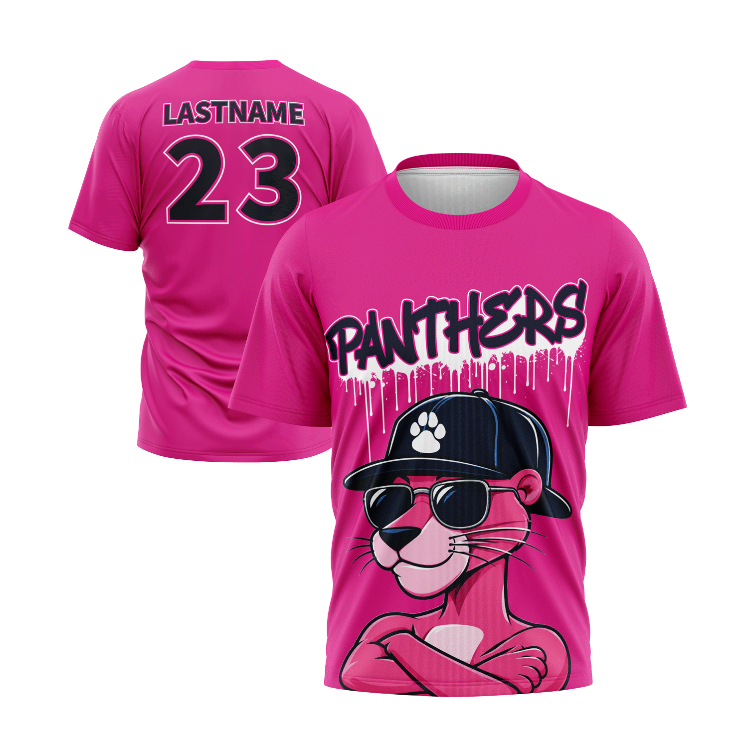 Pittsford Panthers Baseball Full Dye T-Shirt (Multiple Designs)