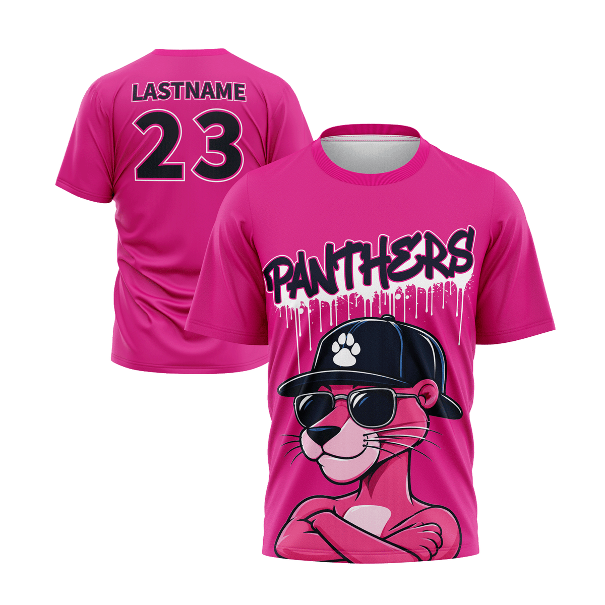 Pittsford Panthers Baseball Full Dye T-Shirt (Multiple Designs)