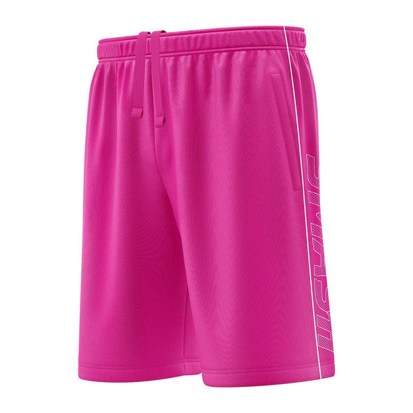 SIS Microfiber Shorts (Pink/White) - Smash It Sports