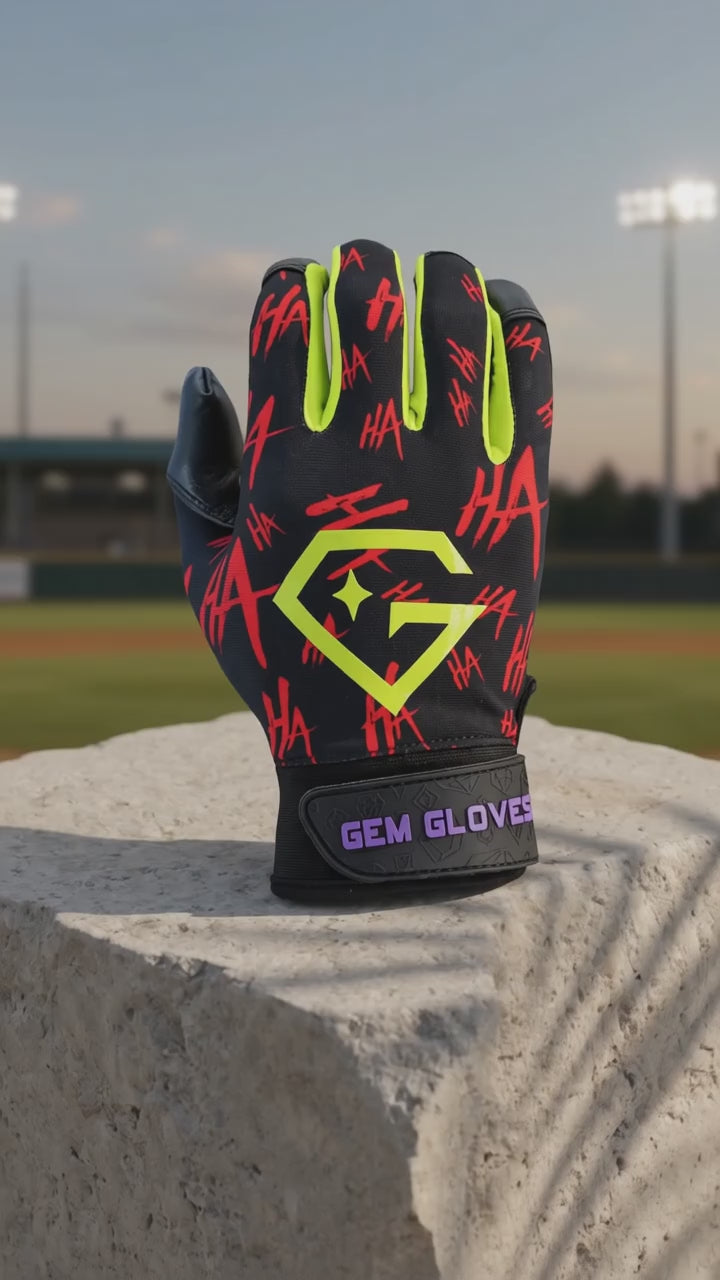 Gem Glove Opalite Batting Glove - Joker Black/Red