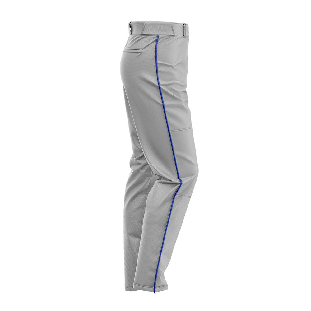 SIS Pro-Line Softball/Baseball Game Pants (Grey w/Colored Piping) - Smash It Sports