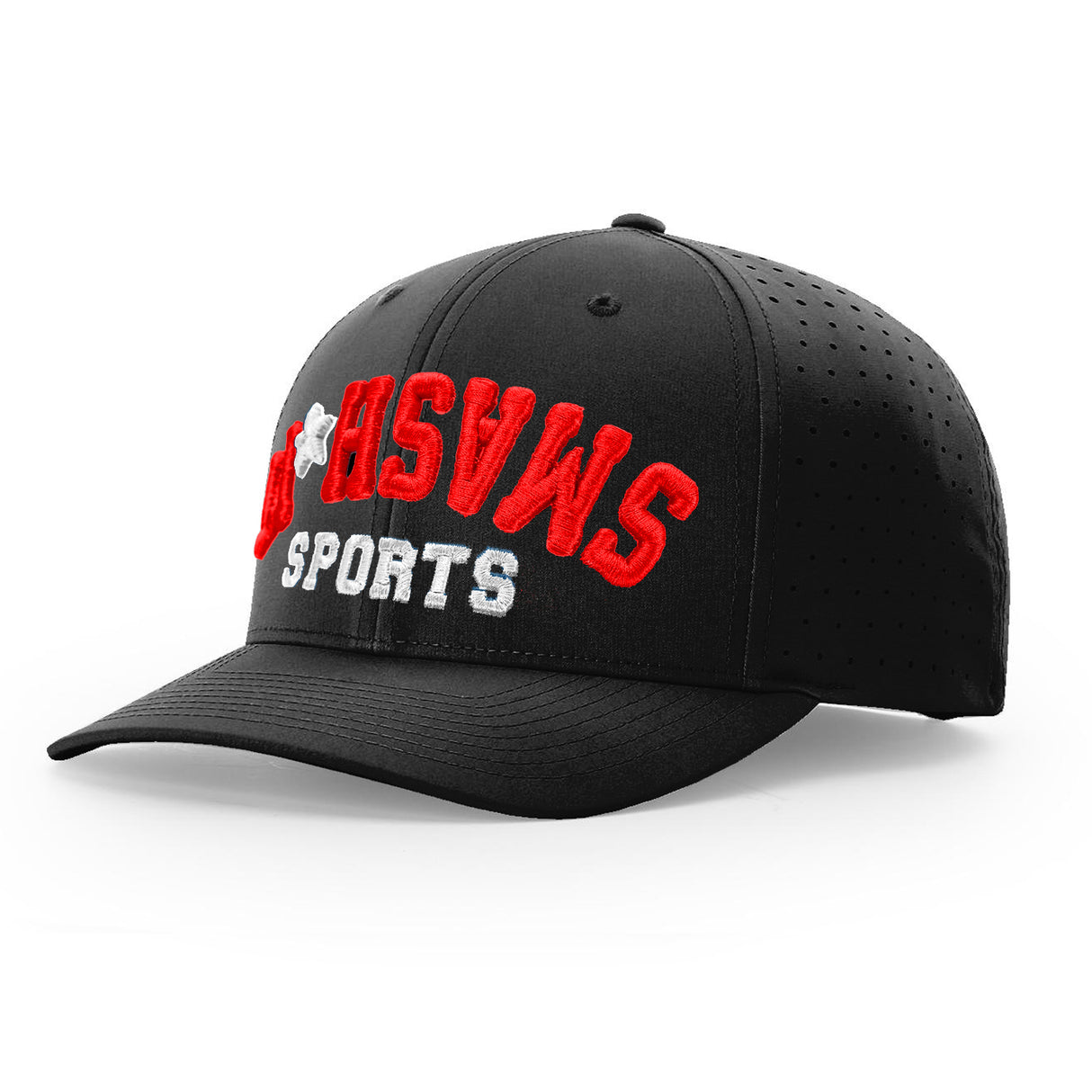 Smash It Sports R632 Snapback Hat - Black/Red