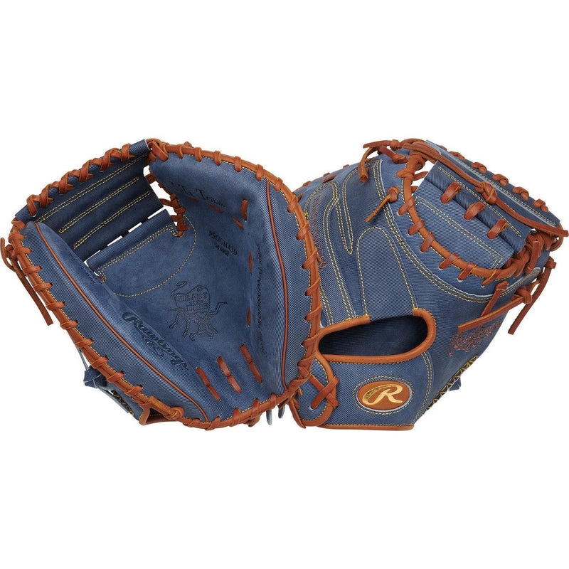 Rawlings Heart of the Hide Pro Label Denim Edition 34" Baseball Catcher's Glove/Mitt - PROCM43D - Smash It Sports