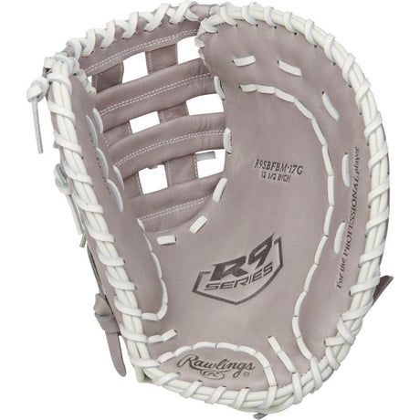 Rawlings R9 Series 12.5" First Base Fastpitch Fielding Mitt/Glove - R9SBFBM-17G - Smash It Sports
