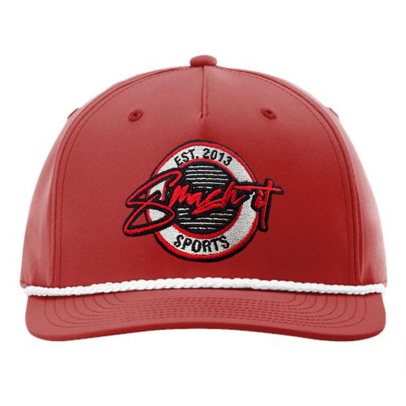 Smash It Sports Classic Rope Snapback Hat - Red/White