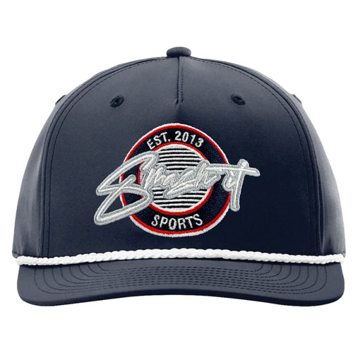 Smash It Sports Classic Rope Snapback Hat - Navy/White/Red