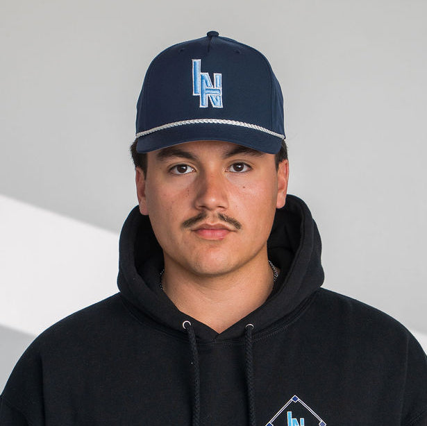 League Night Heroes Classic Rope Snapback Hat - Navy/Columbia