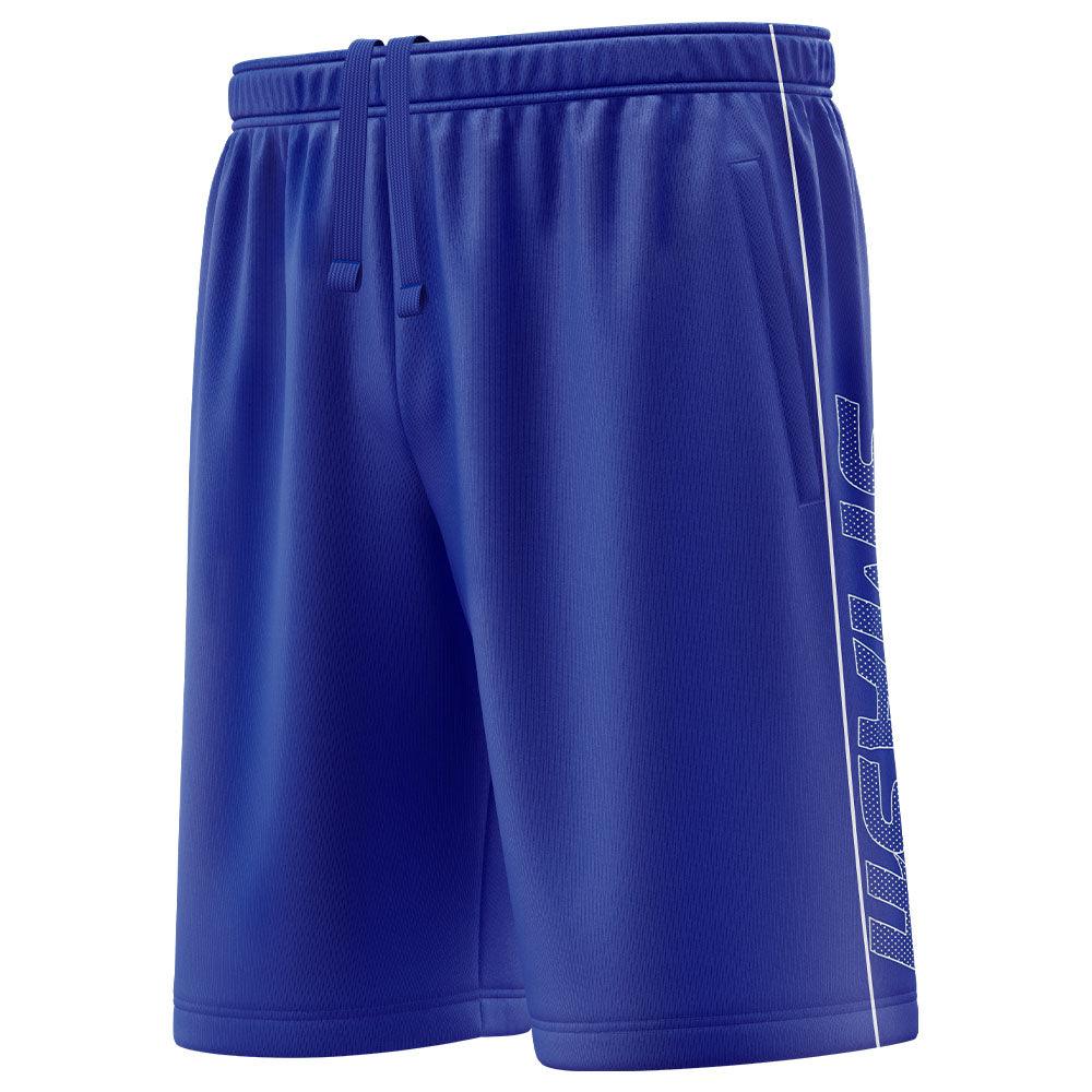 SIS Microfiber Shorts (Royal/White) - Smash It Sports