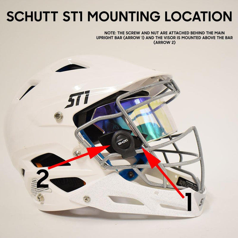 SHOC Softball Helmet Visor - Clear Sunset - Smash It Sports