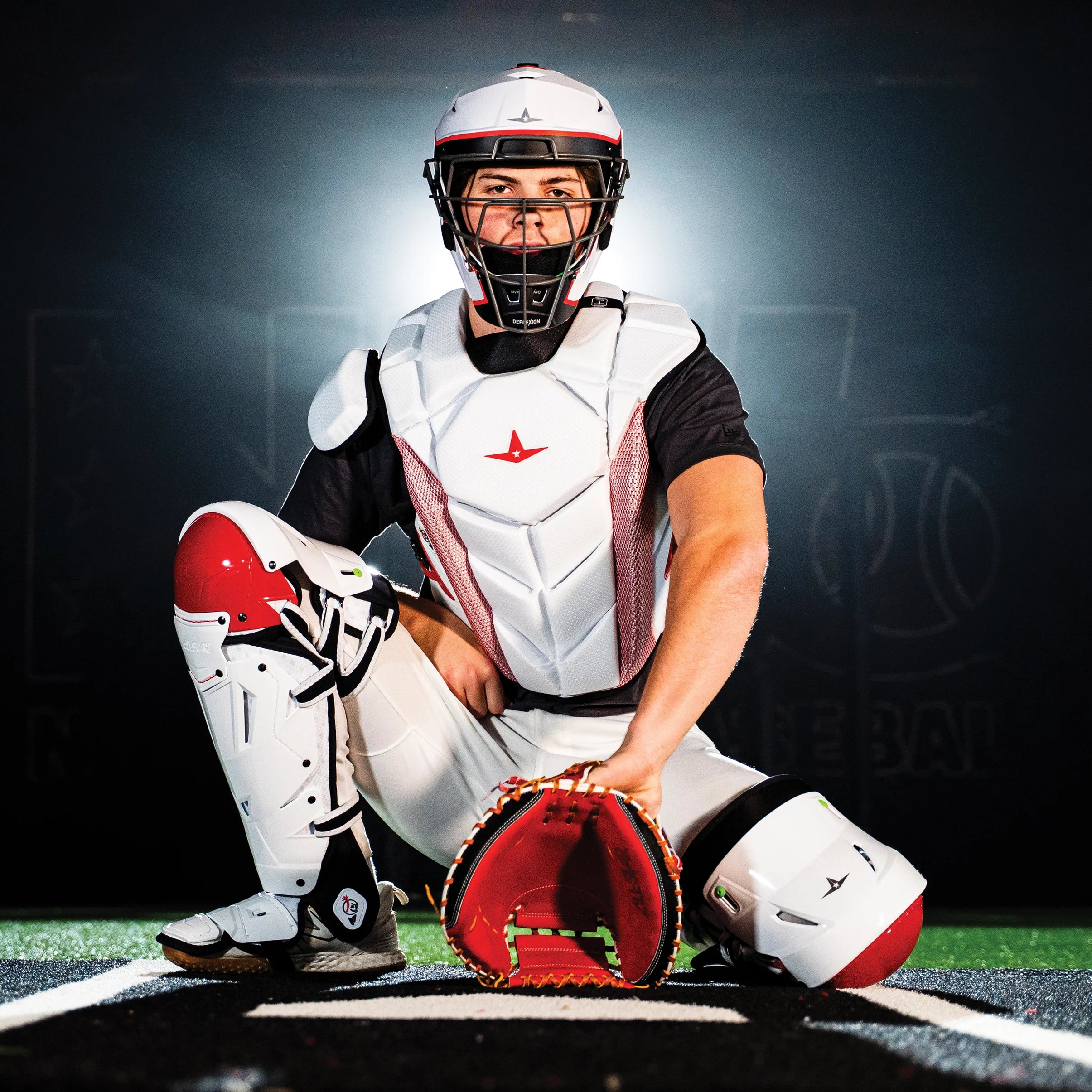 All-Star MVP-Pro Short Fuse Series Catchers Set - Redline Enforcer (Adult/Intermediate/Youth)