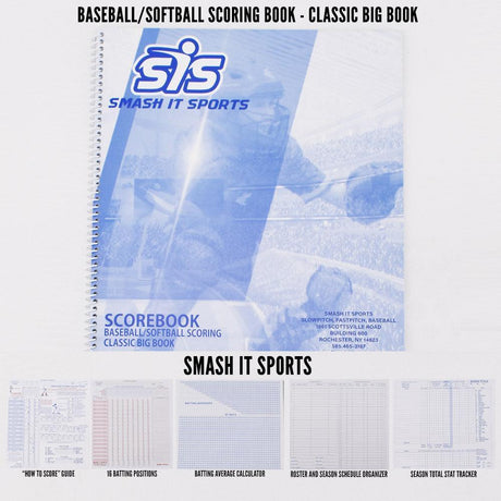 SIS Baseball/Softball Score Book (16 Position) - Smash It Sports