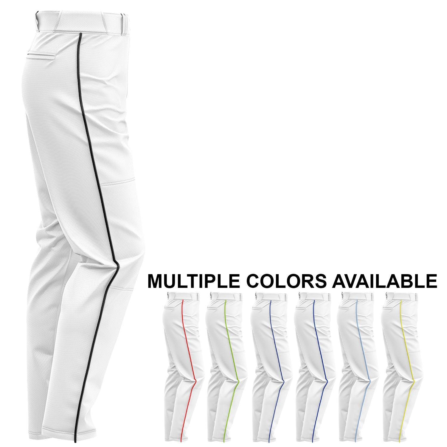【U LAN】(UNISEX) Kirby Shine Piping Pants SIS Pro-Line Softball/Baseball Game Pants (Grey w/Colored