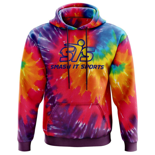 Smash It Sports Core Fleece Hoodie - Rainbow Tie Dye - Ladies - Smash It Sports