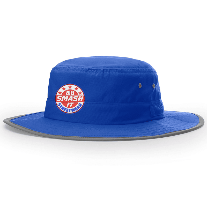 Smash It Sports Bucket Hat Royal with Red/White/Blue Stamp - Smash It Sports