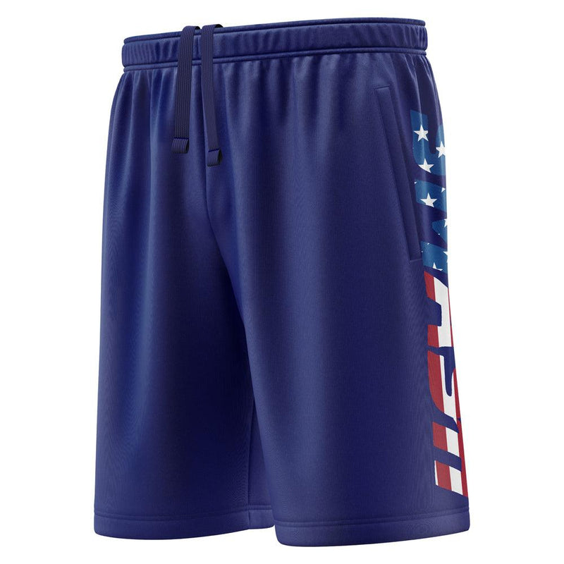 SIS Microfiber Shorts (Navy/USA) - Smash It Sports