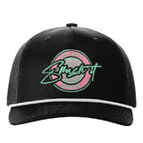 Smash It Sports Classic Rope Trucker Hat - Black/Mint/Pink