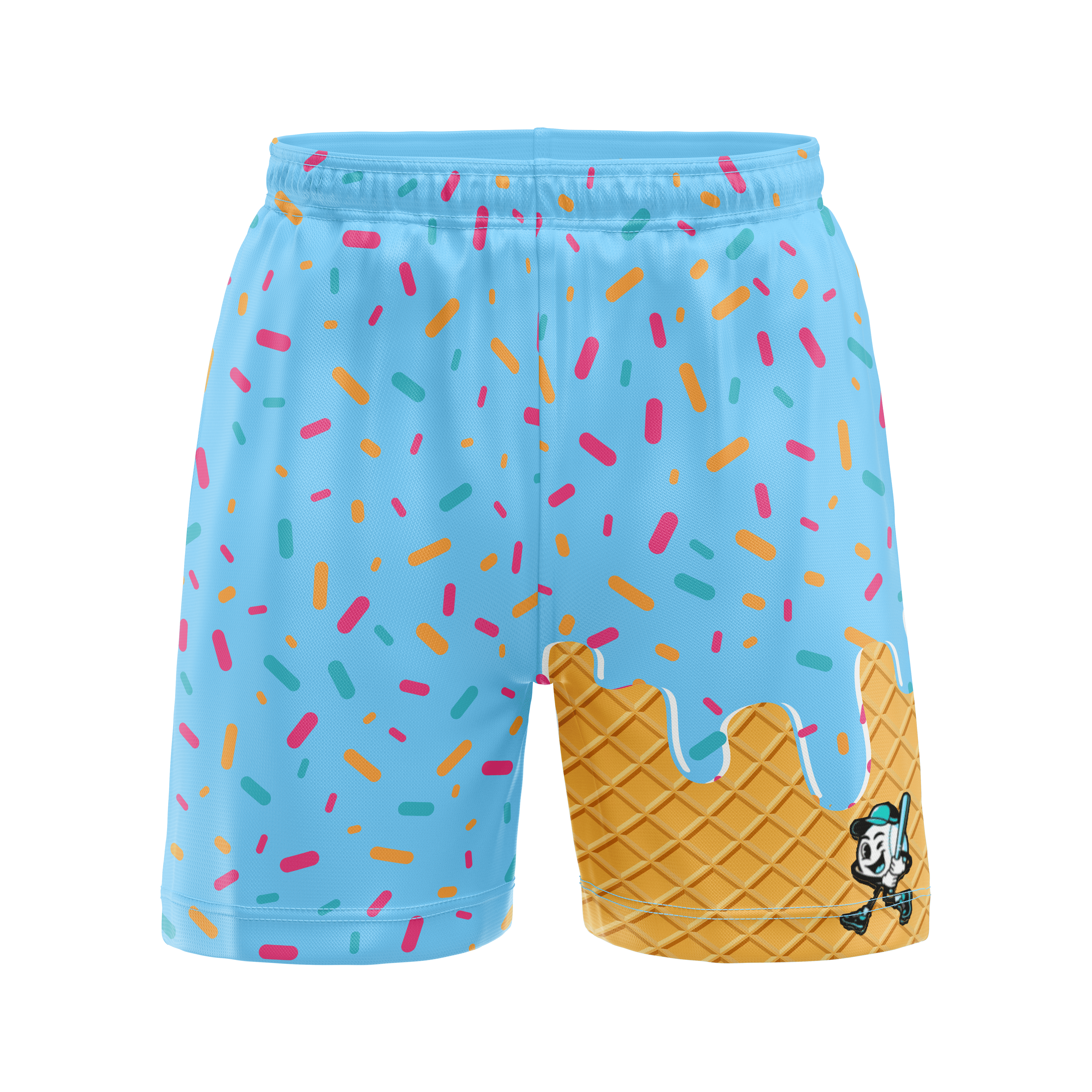 Smash It Sports Mesh Shorts - Ice Cream Drip Blue - Smash It Sports