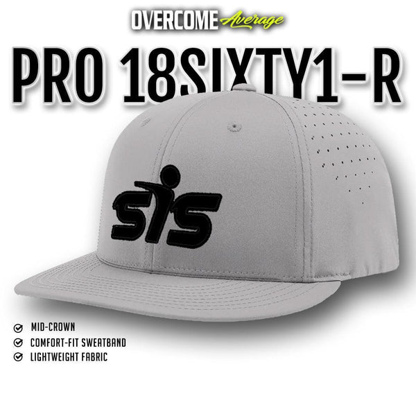 Smash It Sports - Pro 18SIXTY1-R Performance Hat - Grey/Black - Smash It Sports