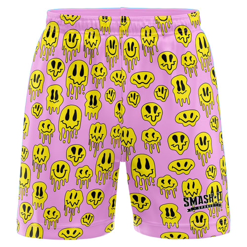 Smash It Sports Mesh Shorts - Smiley Pink